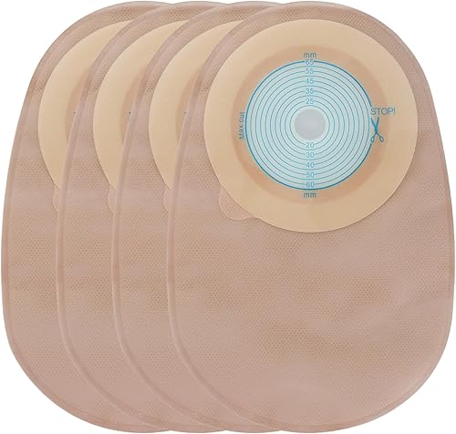 VLOOKUP 20 bolsas de colostomía, suministros de ostomía, bolsas de ostomía cerradas de una pieza para el cuidado del estoma de ileostomía