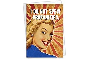 Retro Woman Humor Birthday Card - Mind Your Language