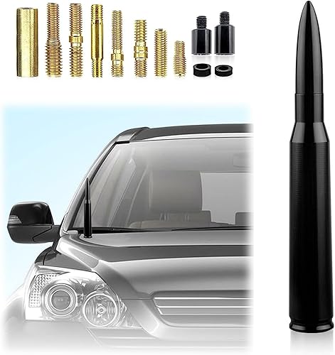 Pack-1 - Antena tipo bala para automóvil, camión, repuesto de antena de radio, compatible con Chevy Silverado 1500 2500 3500 HD Avalanche GMC Sierra