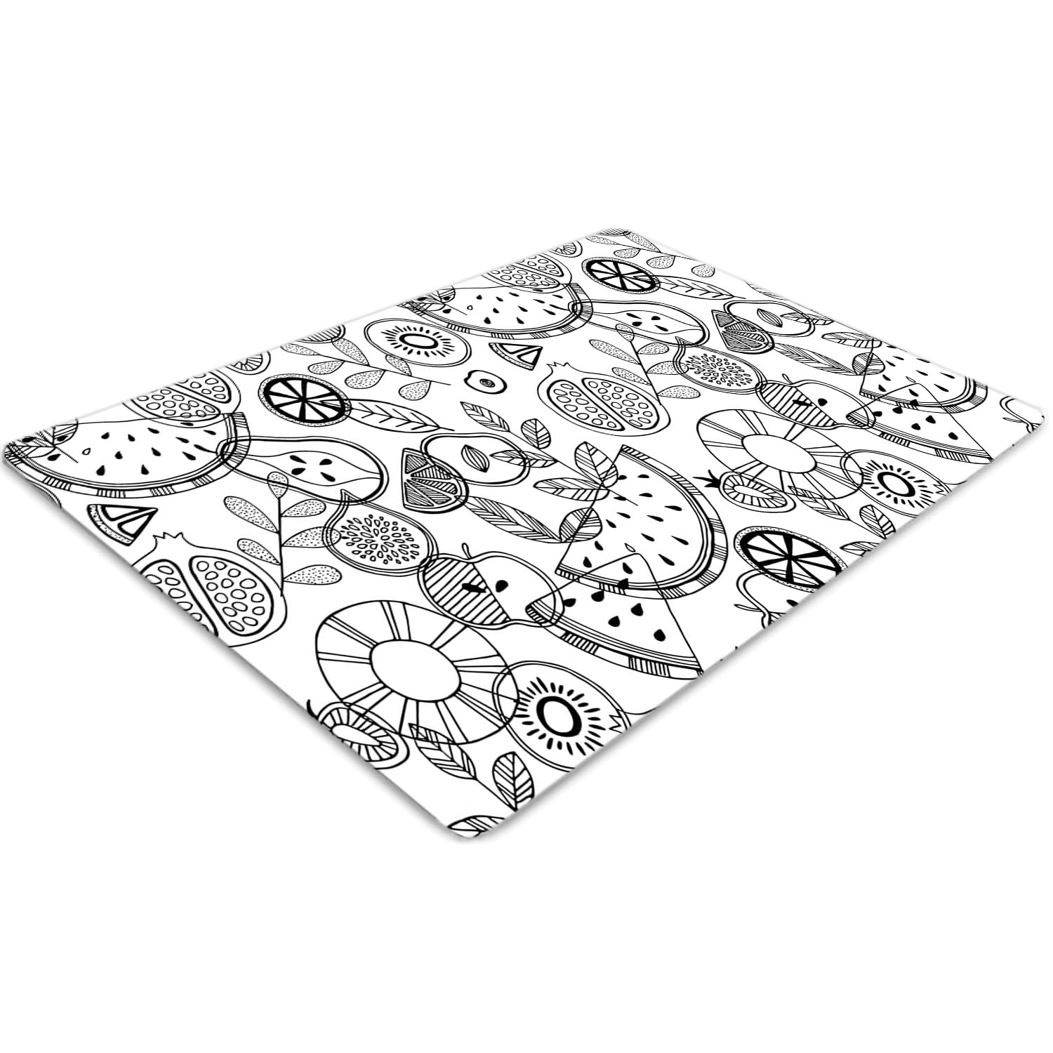 Tapis pour protection de sol PVC anti-rayures 100x70 cm imperméable facile à nettoyer fruit