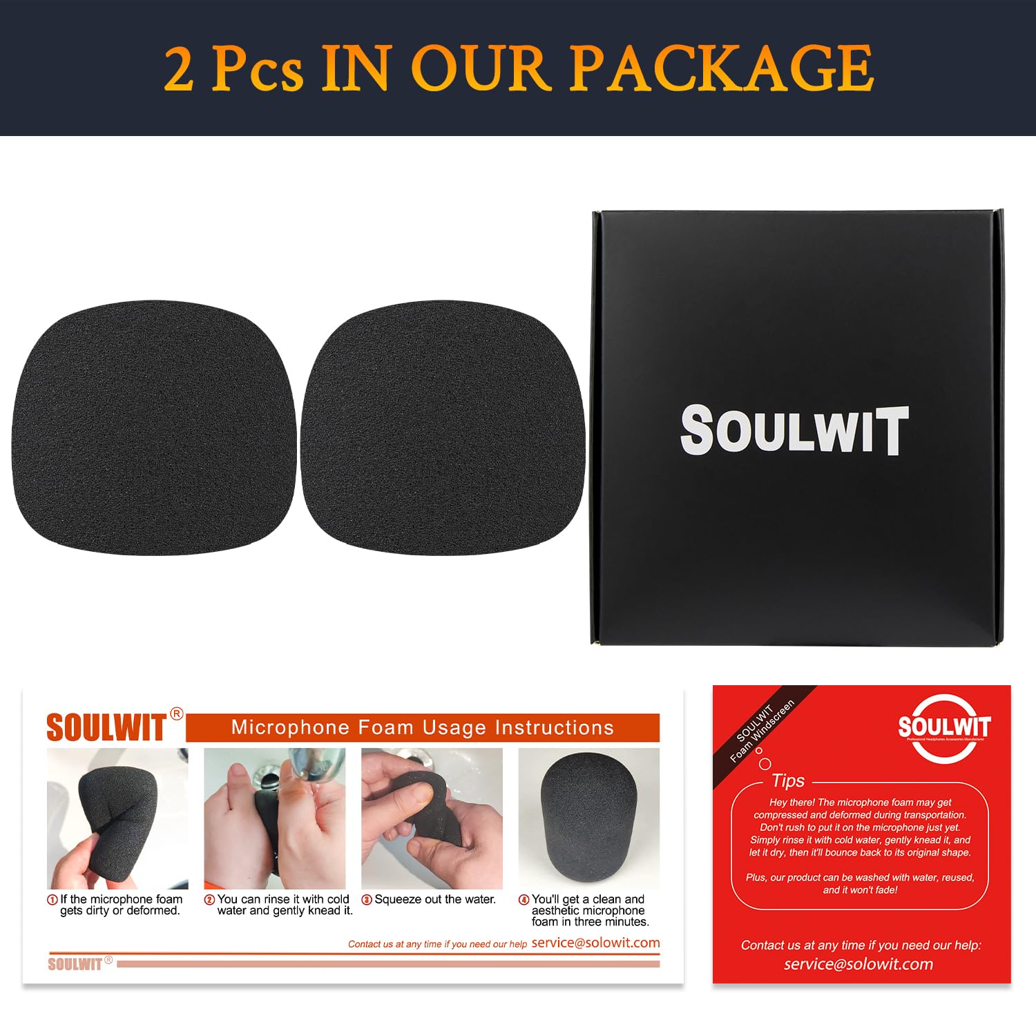 SOULWIT 2 Stück Mikrofon Pop Filter für RØDE(Rode) NT1 Series(Gen 1/2/3/4/5/Signature)/NT1-A, Schutz Mikrofon Schaum Abdecken Windschutz