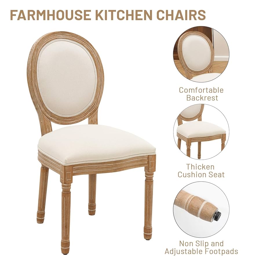Amazon｜Furniliving フレンチカントリーダイニングチェア 2個