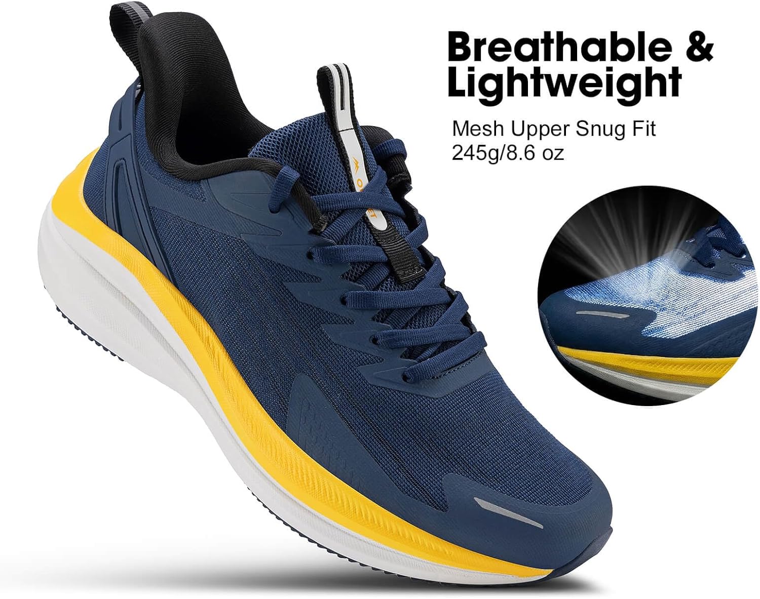 Men's Road Running Shoes Cushioning Athletic Sneakers - Non Slip Jogging Outdoor Gym Workout Comfortable Lightweight Walking Tennis Shoes Active5K - Image 5