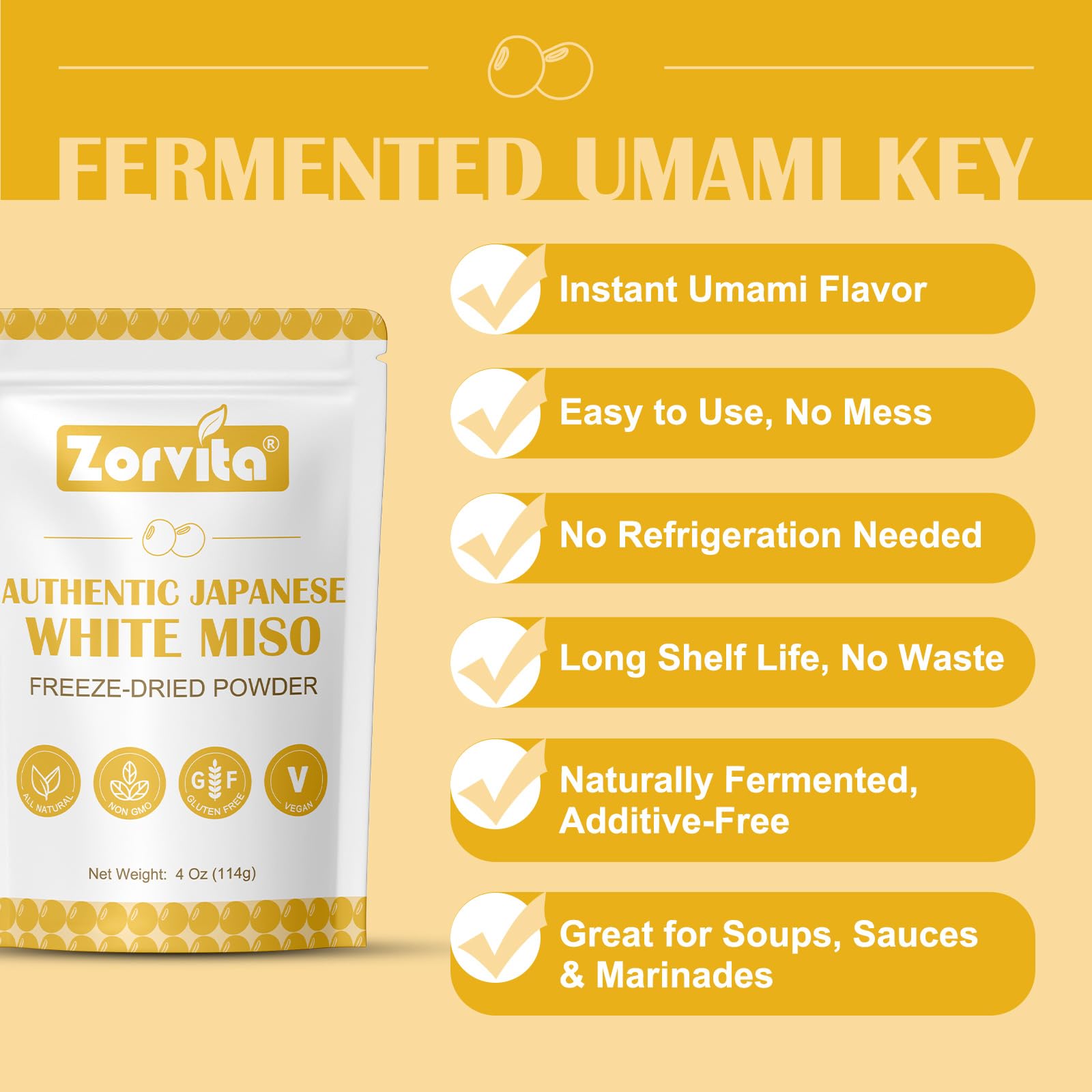 Amazon.com: Zorvita Japanese Miso Powder Freeze-Dried Miso Paste