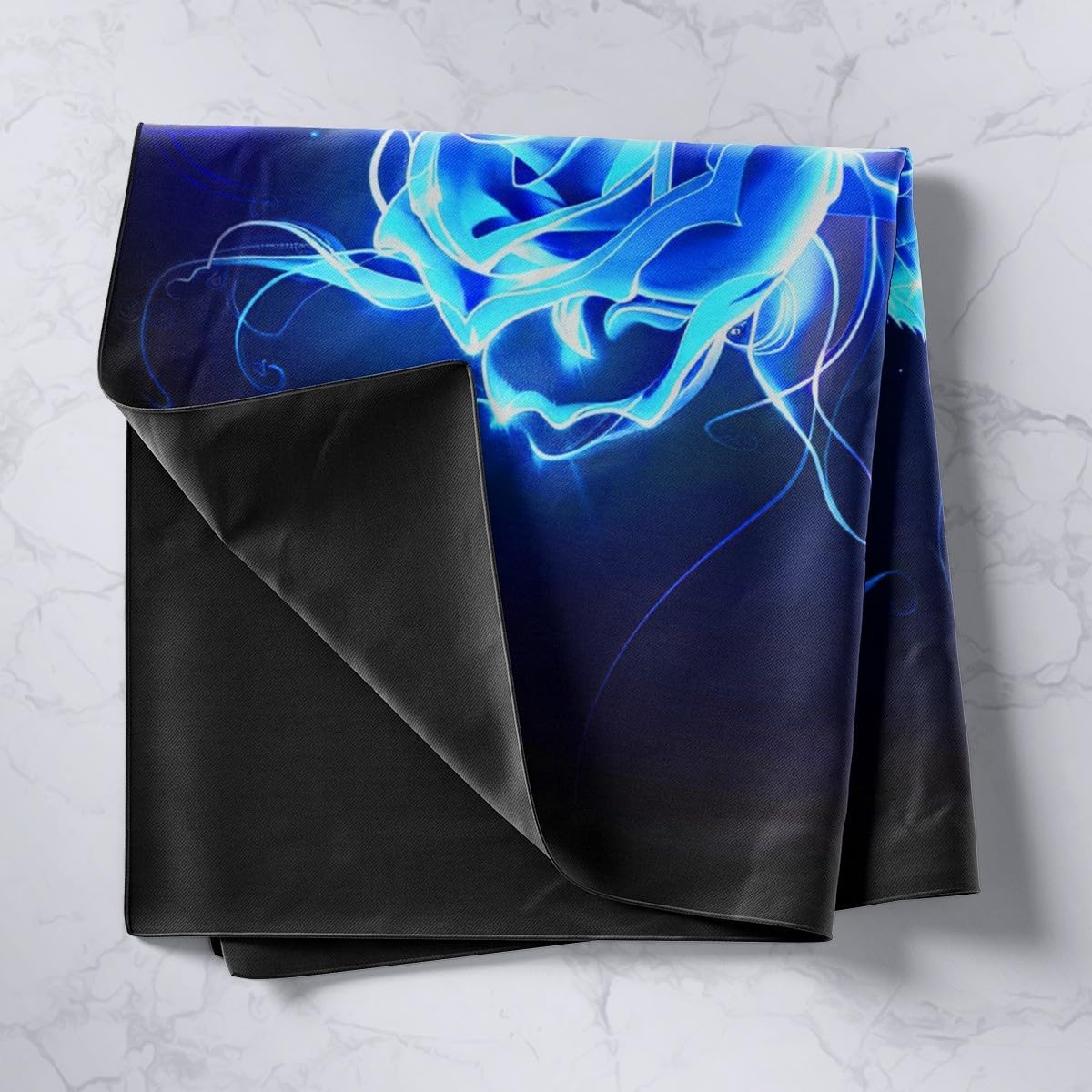 Feelyou Rose Wall Hanging Blooming Blue Flame Flowers Wall Blanket Kids Boys Girls Teen Abstract Rose Floral Bouquet Tapestry Romantic Art for Bedroom Living Room Bright Room Decor Xlarge 70x92
