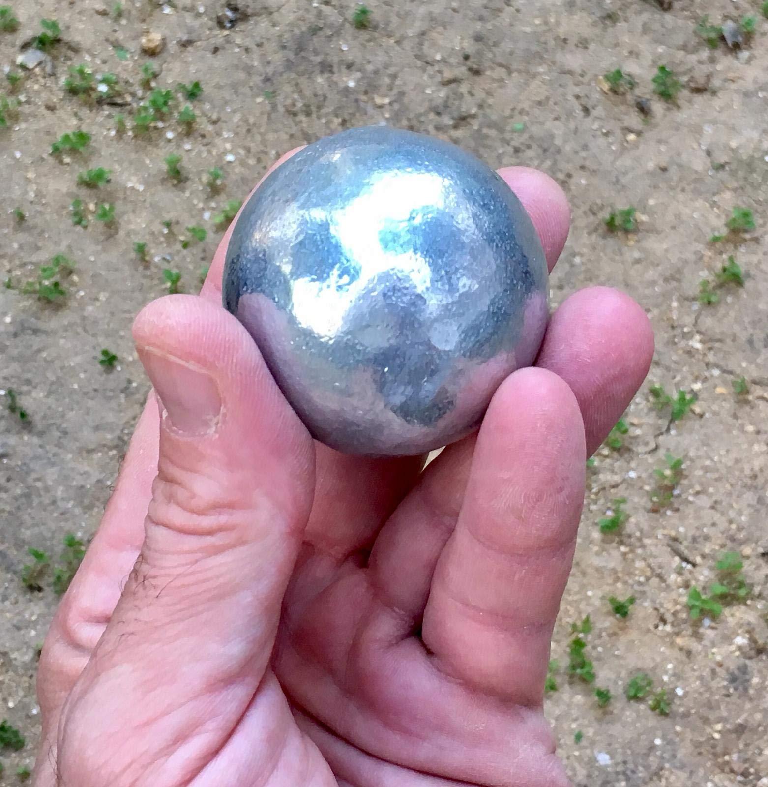 Sphère en zinc pur 5 cm de 450g idéale pour la galvanisation à chaud