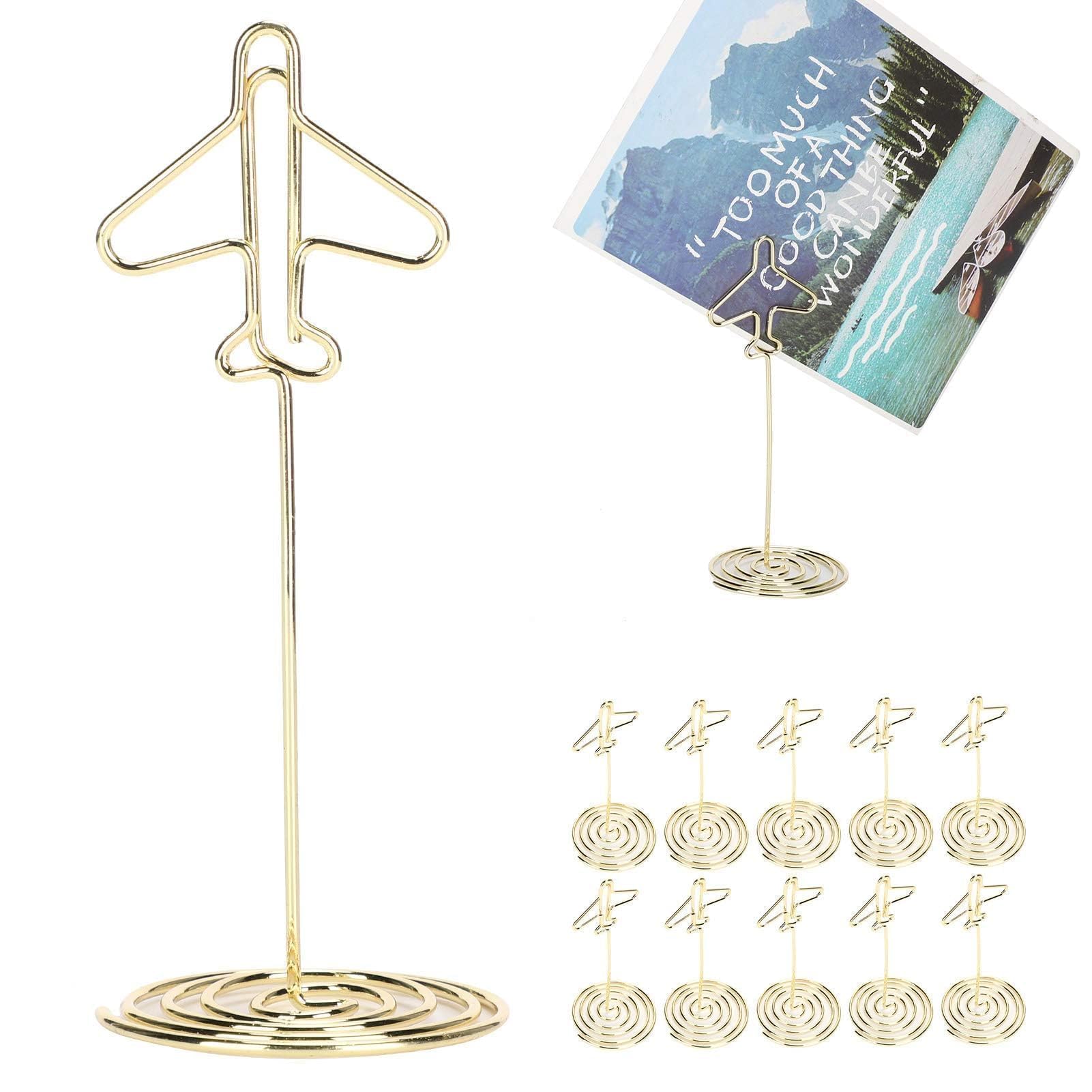 Soportes para números de mesa de boda dorados y tarjeteros de metal para eventos de gala