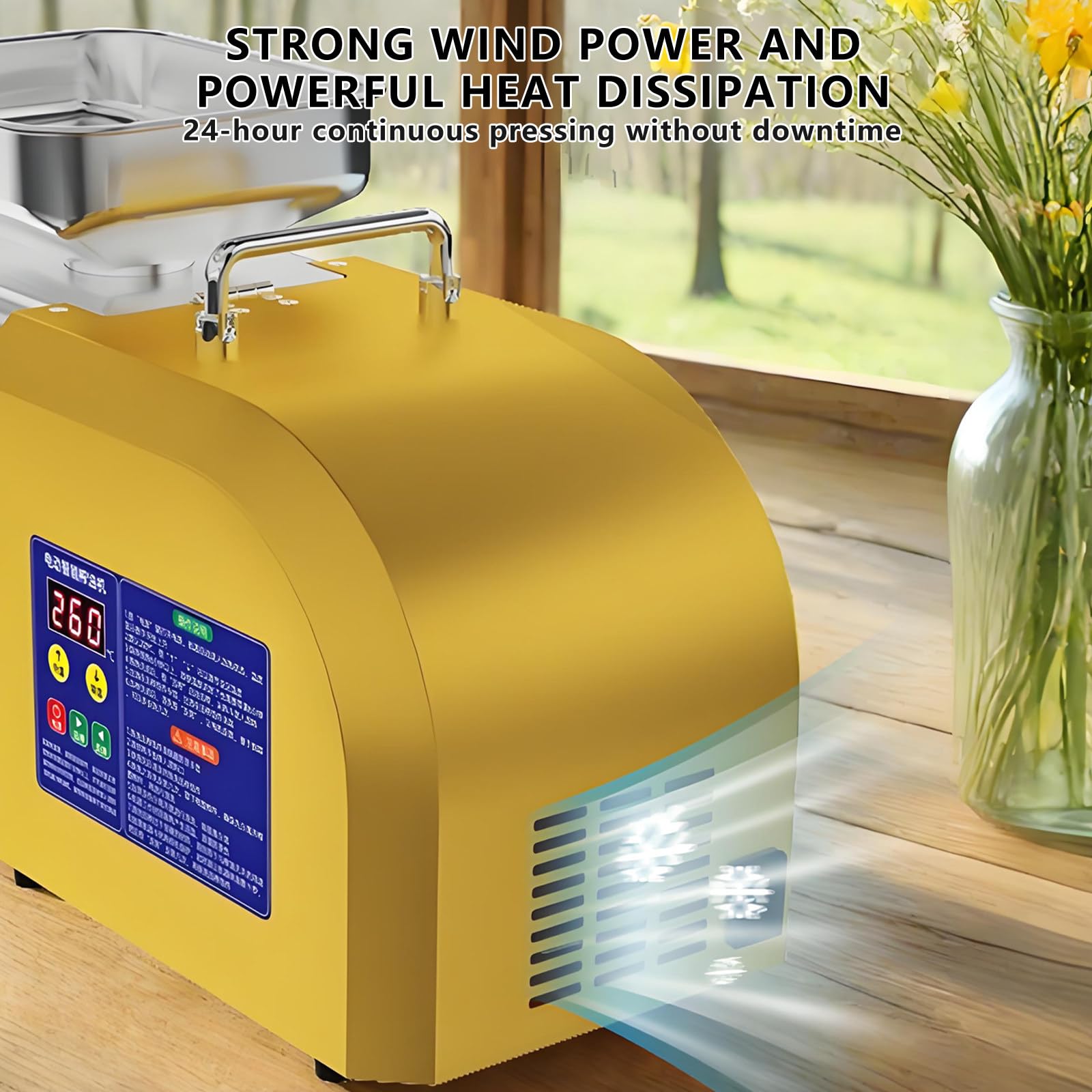 Professionelle SojaöLpresse FüR WeißEs/Schwarzes SesamöL, 6 Kg/H Bis 9 Kg/H, Edelstahl, Hohe Leistung, 40–300 °C Einstellbar 9kg/h