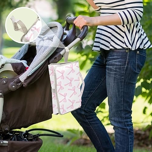 Miniatura 6 de Cambiador de pañales portátil plegable para bebé con almohada incorporada, cambiador impermeable para recién nacidos, niños y niñas