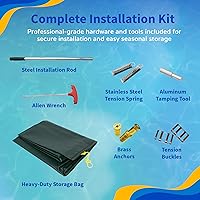 Vista 9 de Cubierta de seguridad rectangular para albercas, para proteger contra la suciedad, Verde