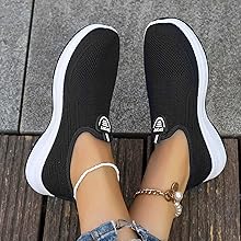 Bambas Mujer Memory Foam Mujer Tenis Mujer para Mujer, Zapatos Informales cómodos de Tela de Malla a Verano Comodas Calzado Sanitario Mujer Sandalias4