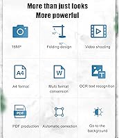 Vista 2 de Cámara de documentos 4K 16MP, conversión de Word PDF, cámara web Ultra HD para transmisión en vivo, enseñanza remota, conferencia web, para OS X