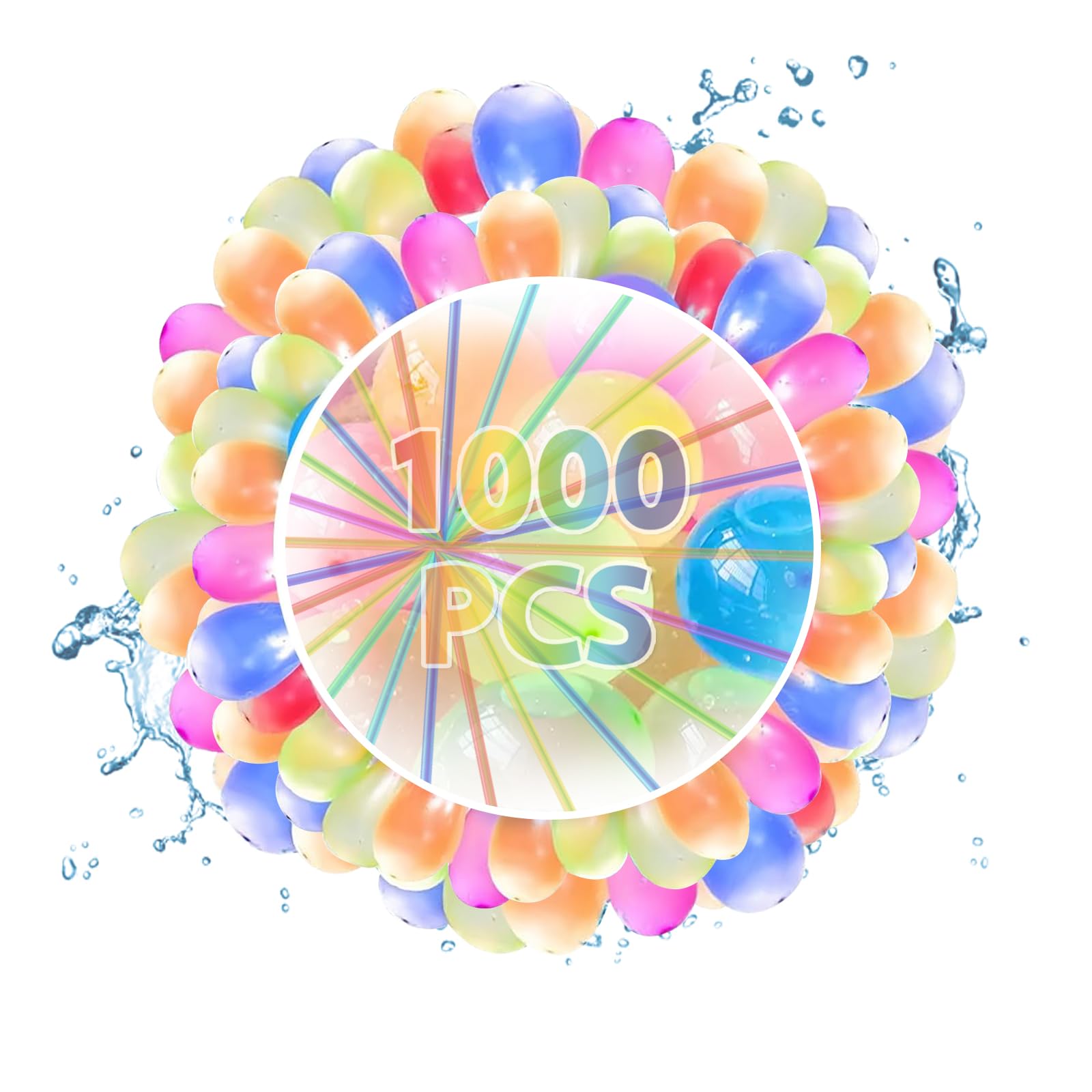 1000PCS Water Balloons for Kids & Adults Easy Quick Fill, Self Sealing Balloons for Summer Party and Outdoor Water Balloon Fight