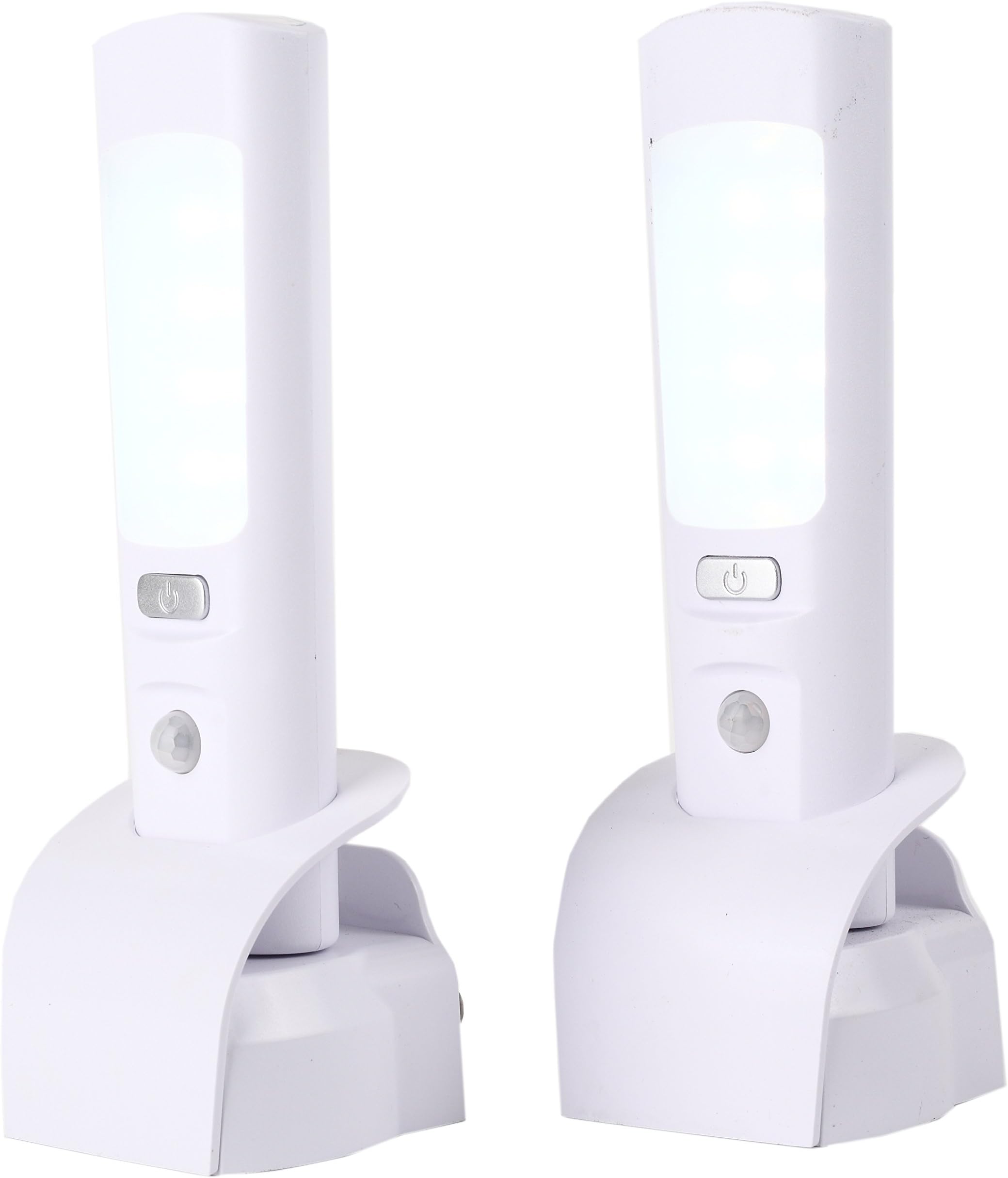 3-in-1 Rechargeable Flashlight Portable Torch Light, Power Failure Emergency Lighs, Wall Plug LED Night Light with Motion Sensor (2-Pack)