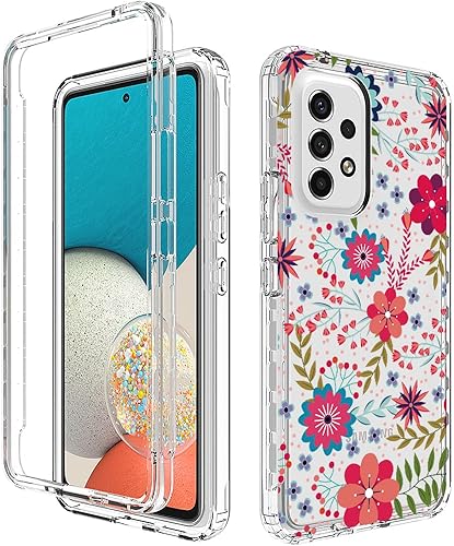 Miniatura 6 de Funda para Galaxy A53 5Gpara Samsung A536U con protector de pantalla de vidrio templado, suave 360 cuerpo completo, a prueba de golpes, híbrida,