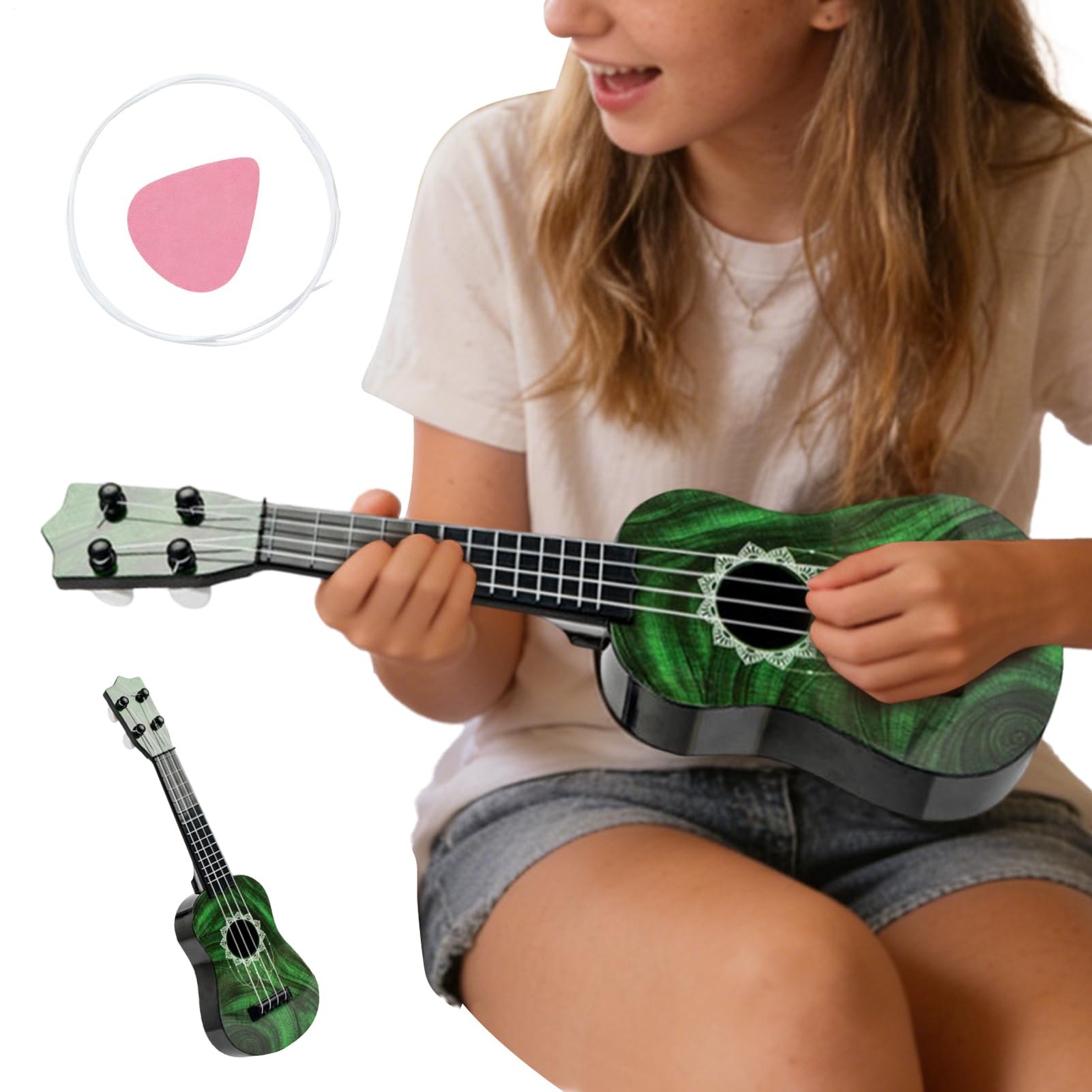 Ukulele para Principiantes,de 4 Cuerdas para Iniciación | Juguete Instrumento Educativo - para Estudiantes, hogar, Aula, Sala de Juegos, , Escuela, niños y niñas, — view 8