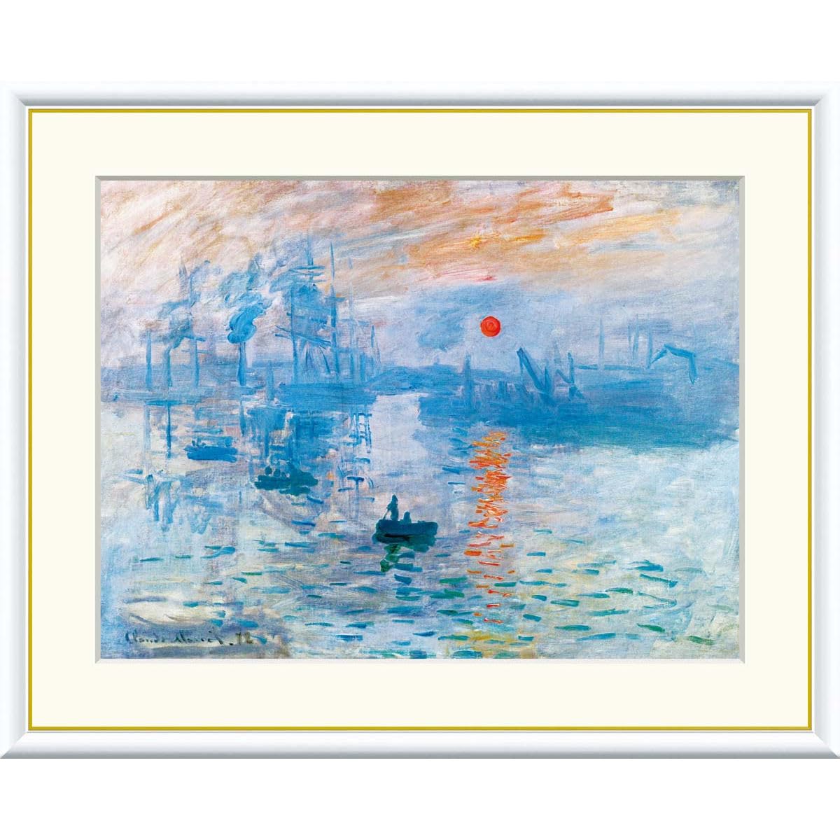 Amazon.co.jp: 絵画 世界の名画 印象：日の出 クロード・モネ 額
