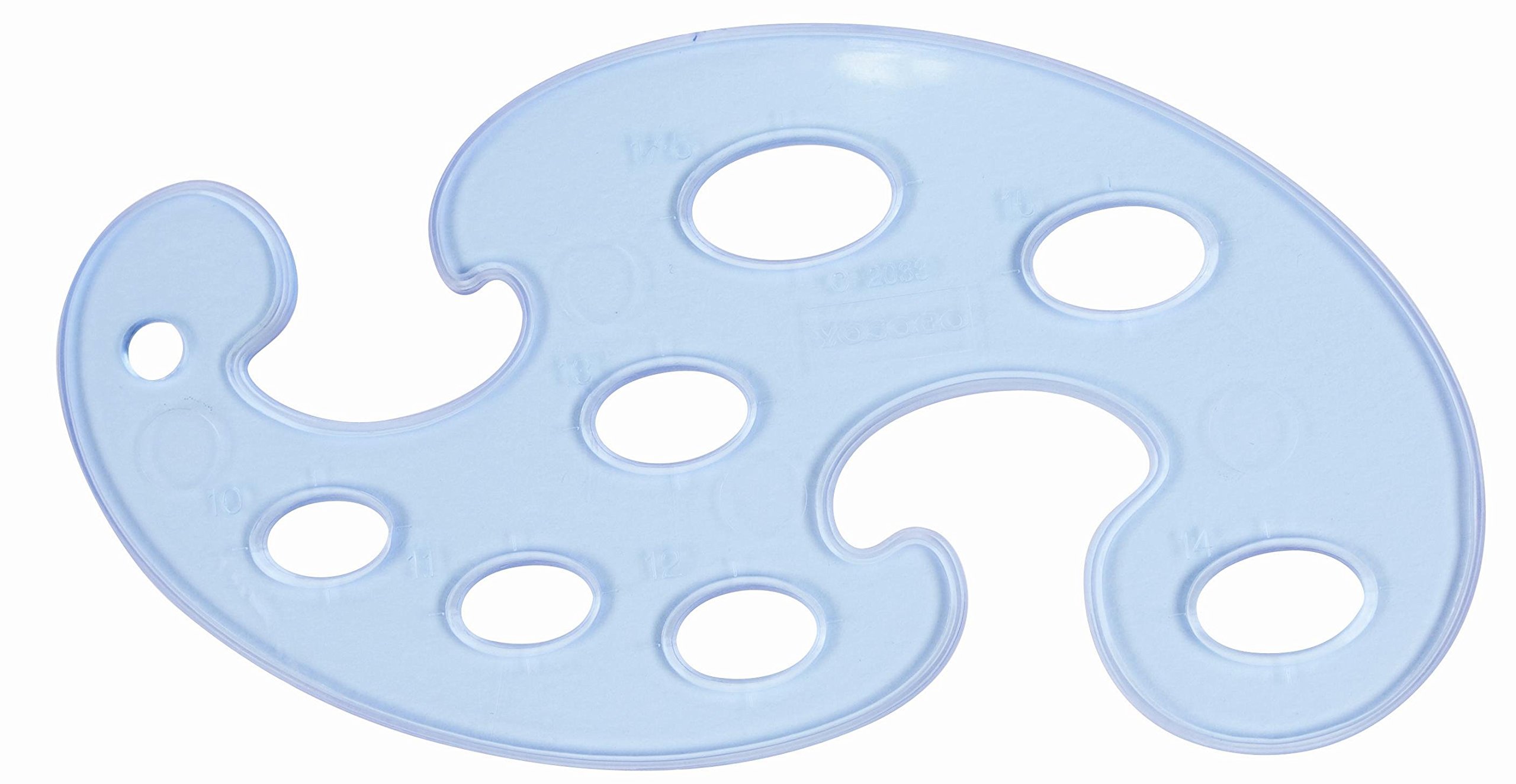 French Curve Ruler in Transparent Reusable Plastic Template Useful as Drafting Tool for