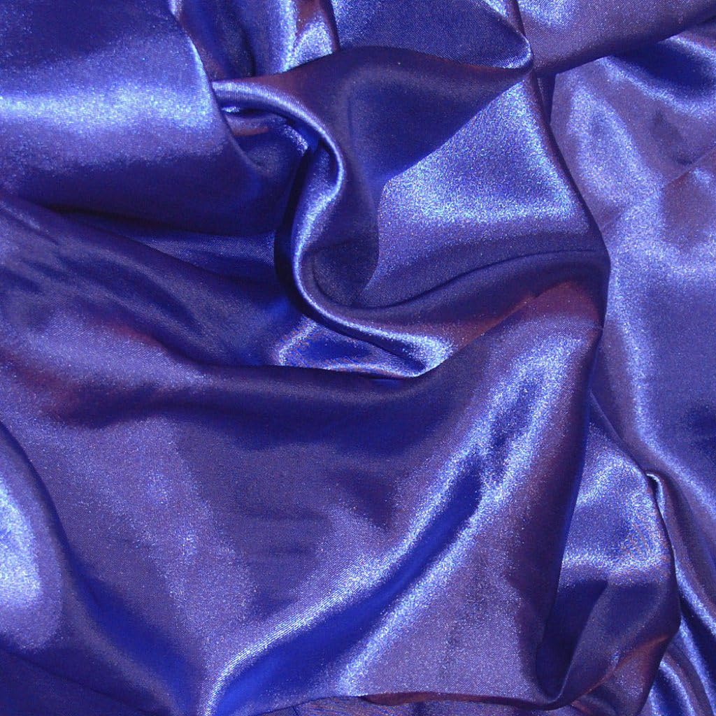 CQL Satin Fabric by the Metre – 60 Inch Wide Satin Roll for Wedding Dresses, Bespoke Tailoring & Decoration Projects – Soft, Smooth, Silk-Like Finish(Hyacinth,5 Metre)