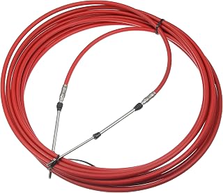 Motoforti 1 cable de caja de control remoto de cambio de acelerador de 36 pies, 433 pulgadas, color rojo