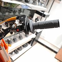 Vista 7 de NIBBI Empuñadura de acelerador giratorio, empuñaduras para bicicleta de tierra con cable de acelerador y empuñadura de manillar para bicicleta pit