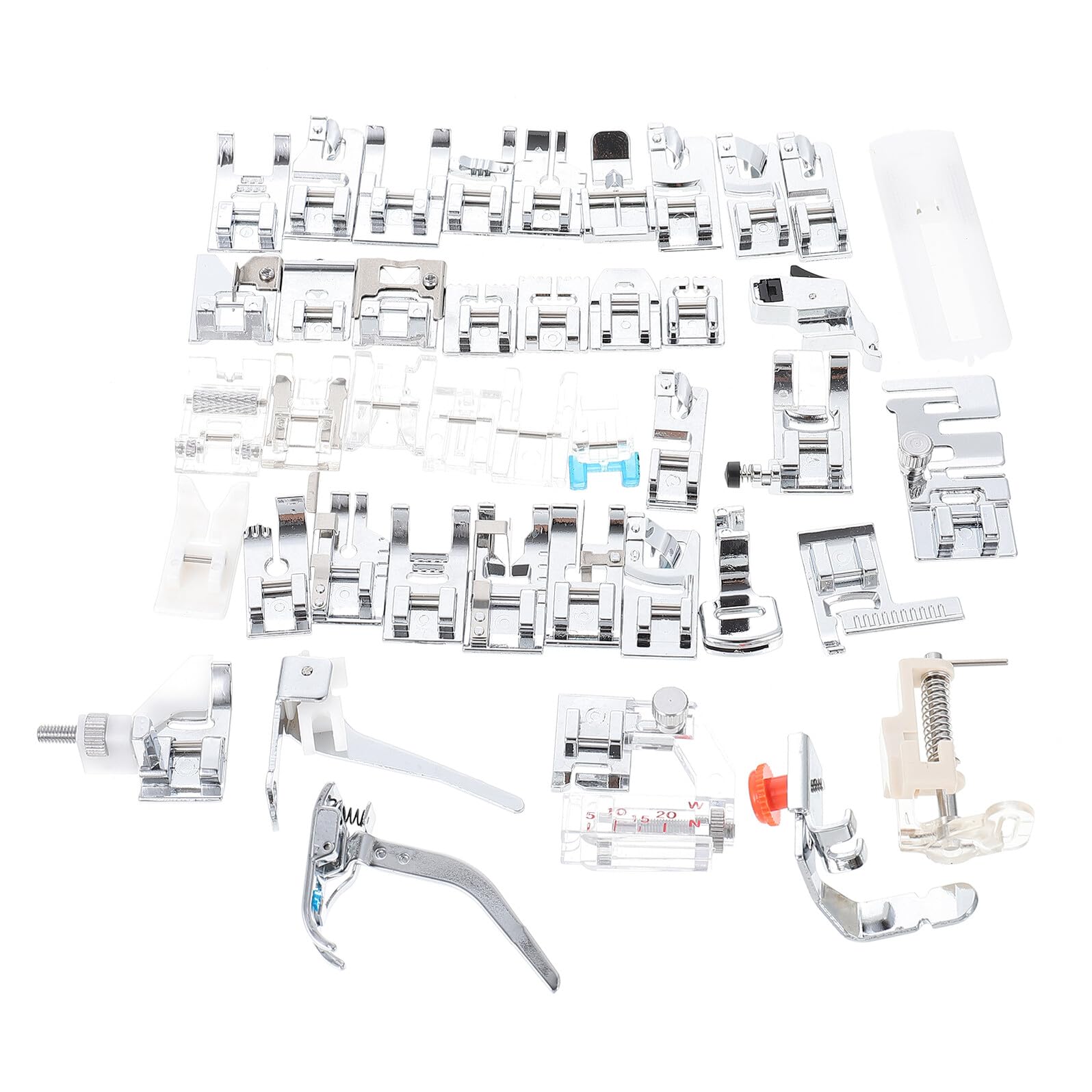 Kit presseurs machine à coudre polyvalent avec boîte de rangement pour tige basse