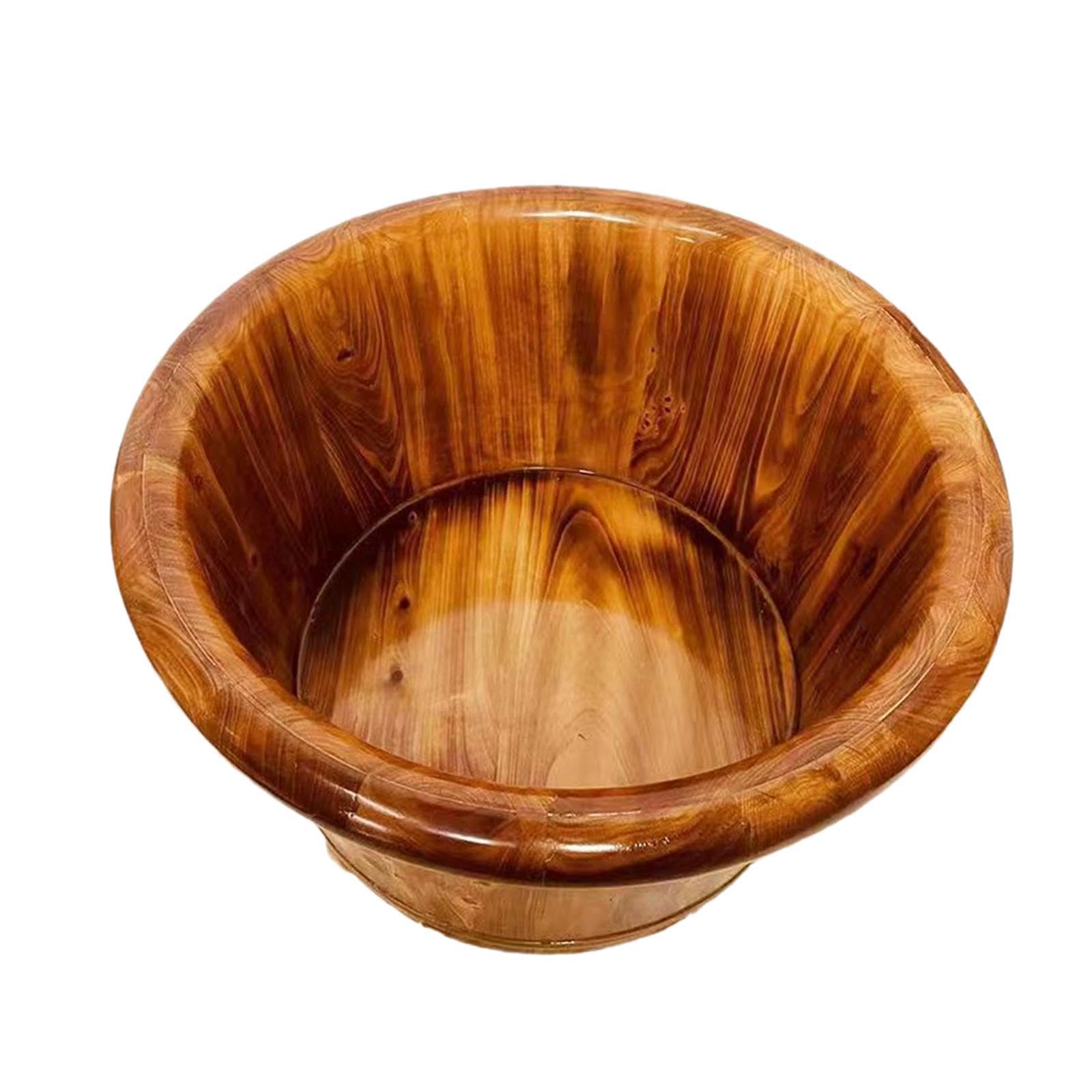 Fußbadewanne Aus Holz, Fußbadewanne, Pediküre, Fußwaschbecken für Badezimmer, B 26cmx36cm