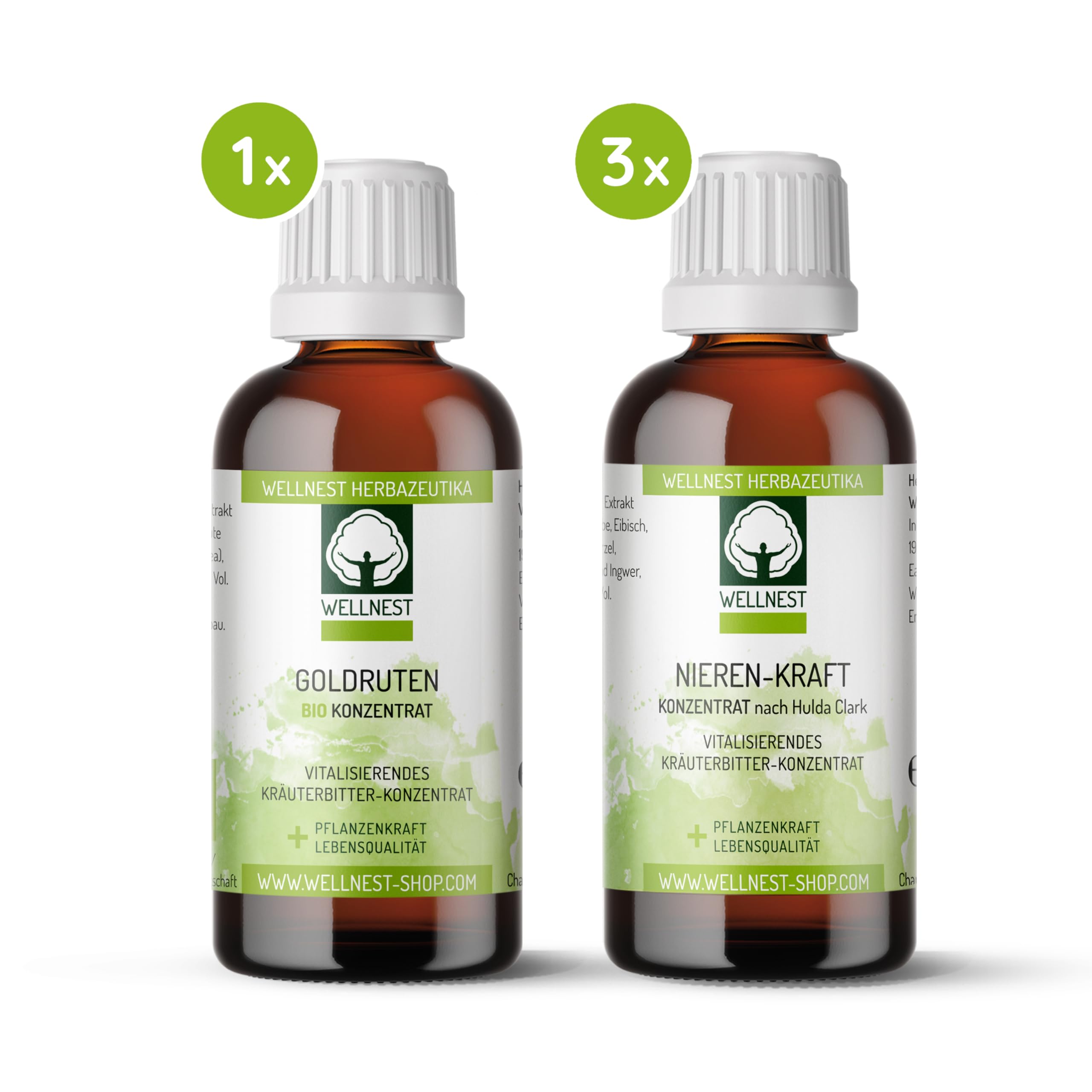 Nieren-Kraft Detox-Kur-Paket (Entgiftungs-Kurpaket für 30 Tage Nierenreinigung nach Hulda Clark) - 100% pflanzlich - einfache Handhabung inkl. Magazin
