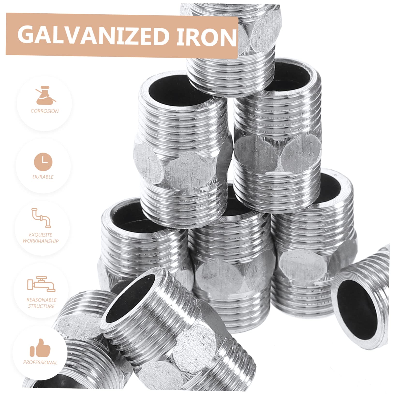 Veemoon 4 Set Connettore Flessibile Acciaio Inox Raccordi Per Tubi Resistente E Impianti Idraulici 10 Pezzi*4