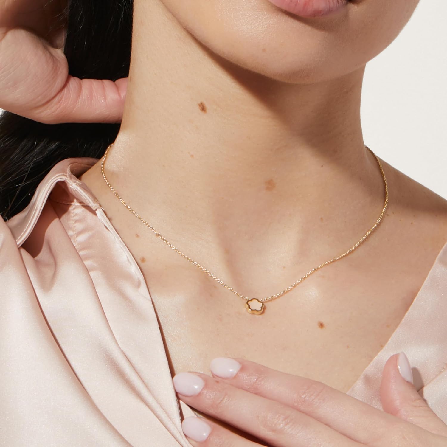 Ana Luisa Pendant Necklaces for Women - 14K Gold Plated and Silver Rhodium Necklace - Pearl, Heart, Circle, Moonstone, Gemstone, Knot Charm Styles - Hypoallergenic, Dainty, Trendy Layering Necklaces