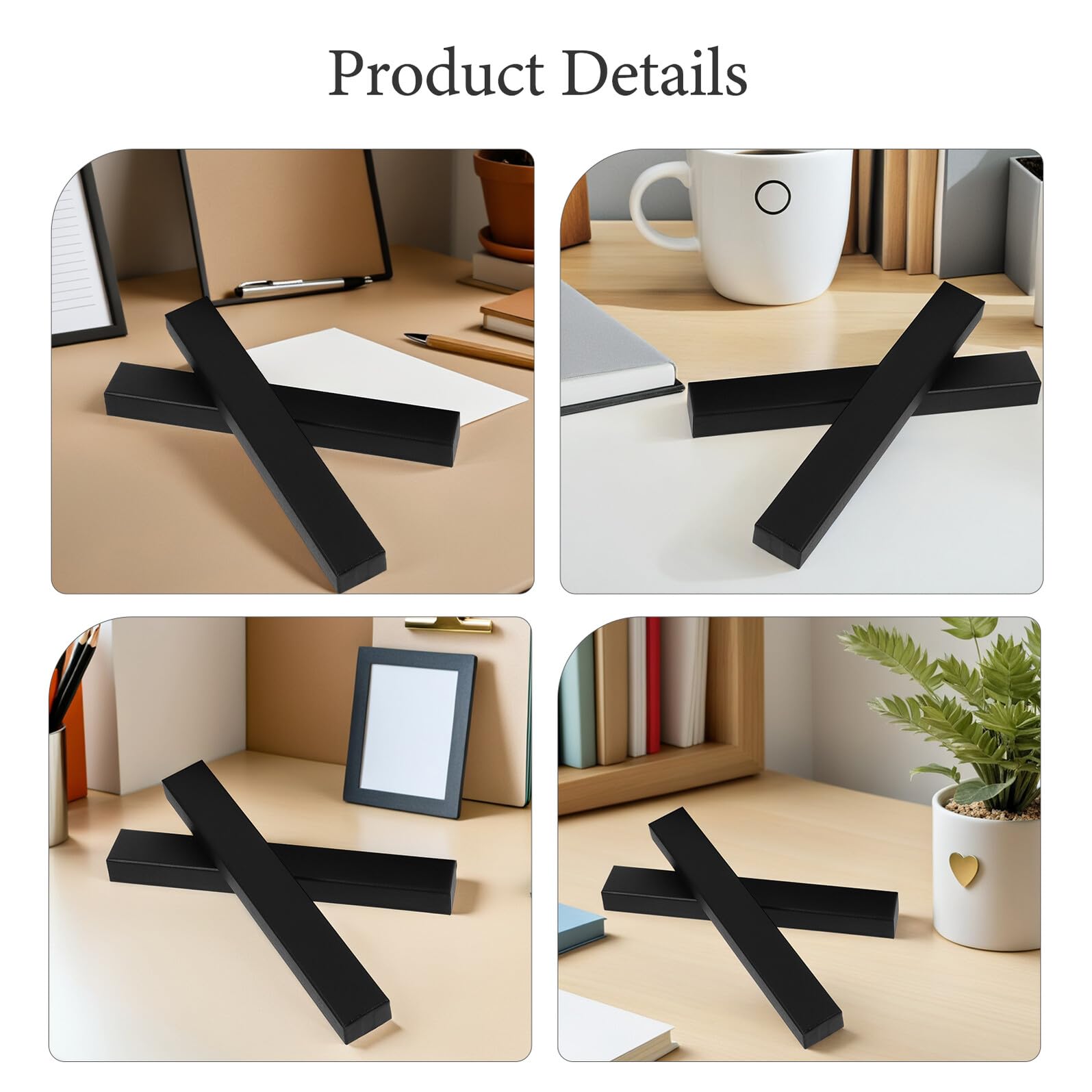 Boîte de Rangement pour Pièces 8 Pièces en Papier Noir