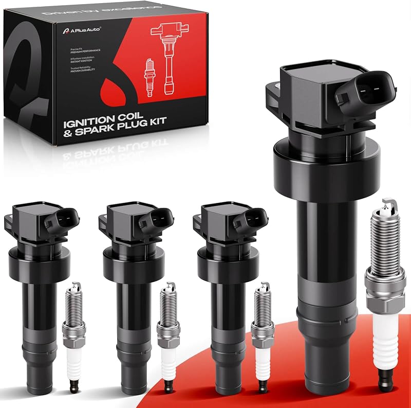 Kit de Bobinas de Ignição e Velas A Plus Auto para Hyundai Accent, Veloster e Kia Rio, Soul 1.6L – 8 unidades
