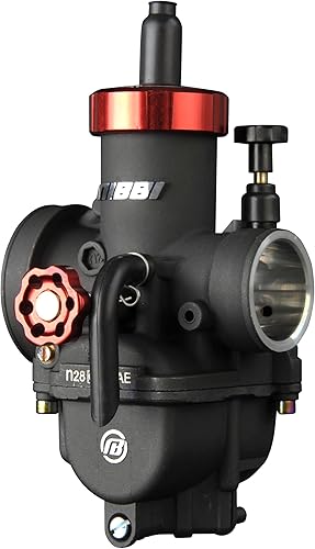 Miniatura 4 de nibbi Carburador de motocicleta PE28mm 150CC Carburador 1.102 in con chorros de carburador compatible con Honda Yamaha Suzuki Kawasaki Motocicleta