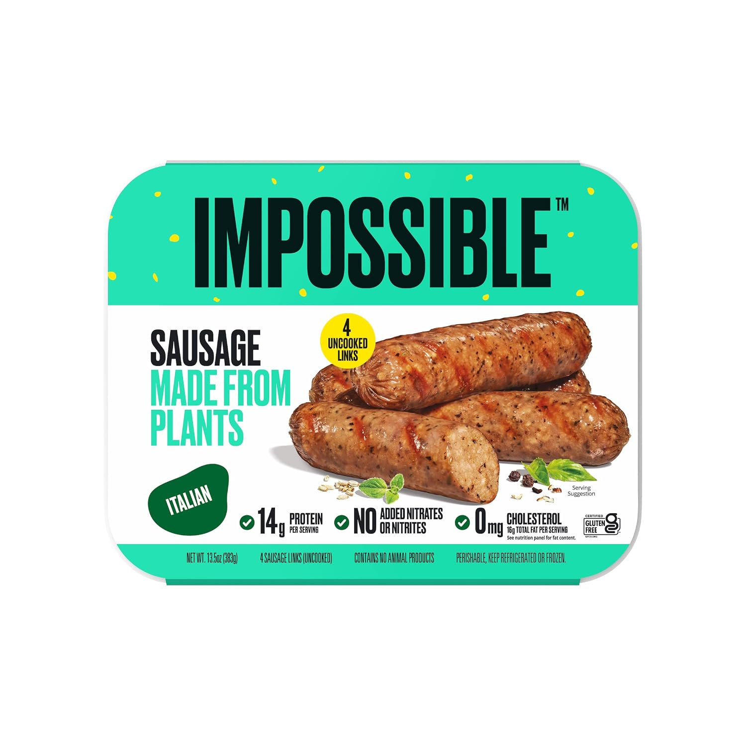 Impossible™ Sausage Made From Plants, Italian, 4 Links, 13.5 oz