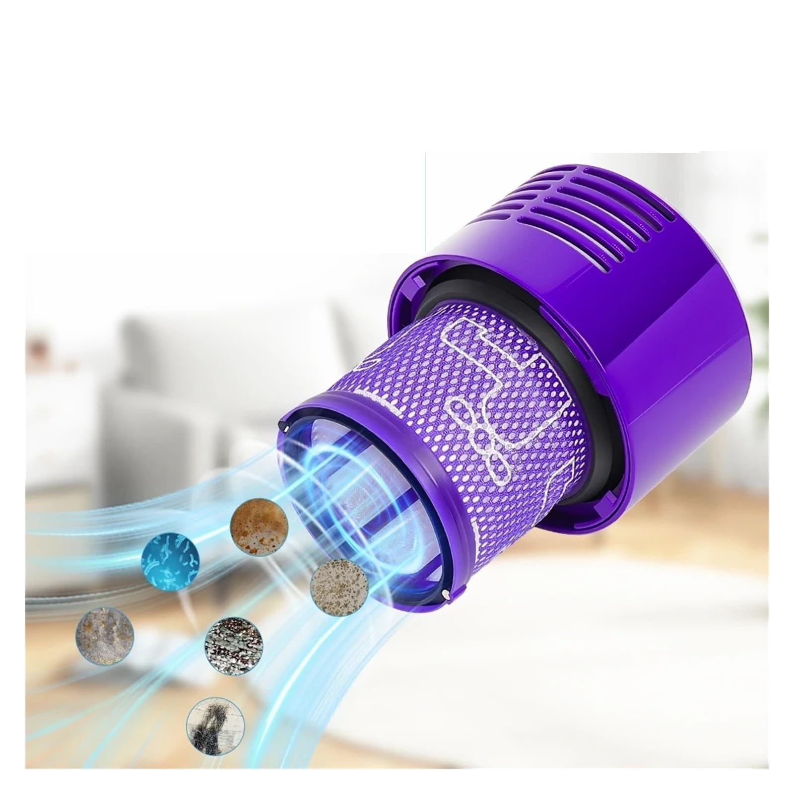 Reemplazo de filtro, compatible con Dyson, V10 SV12, repuestos for aspiradora, accesorios de filtro HEPA lavables, consumibles de limpieza for el hogar(SET1)