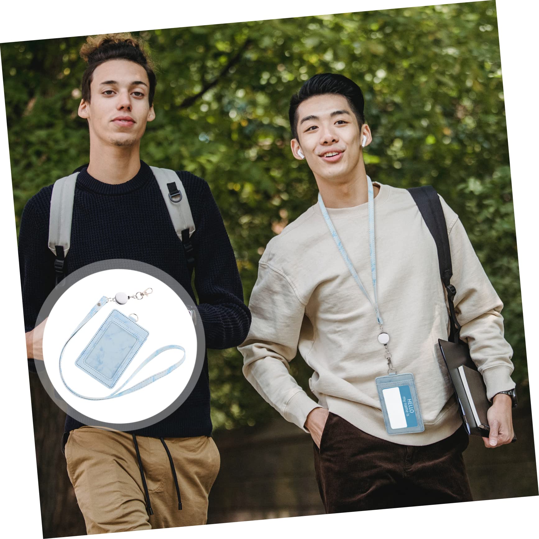 Operitacx 5sätze Marble-muster Ausweishülle Mit Lanyard Wasserdichter Id-kartenhalter Für Schule Büro Und Veranstaltungen Praktischer Sicherer Schutz Für Namensschilder Und Ausweise