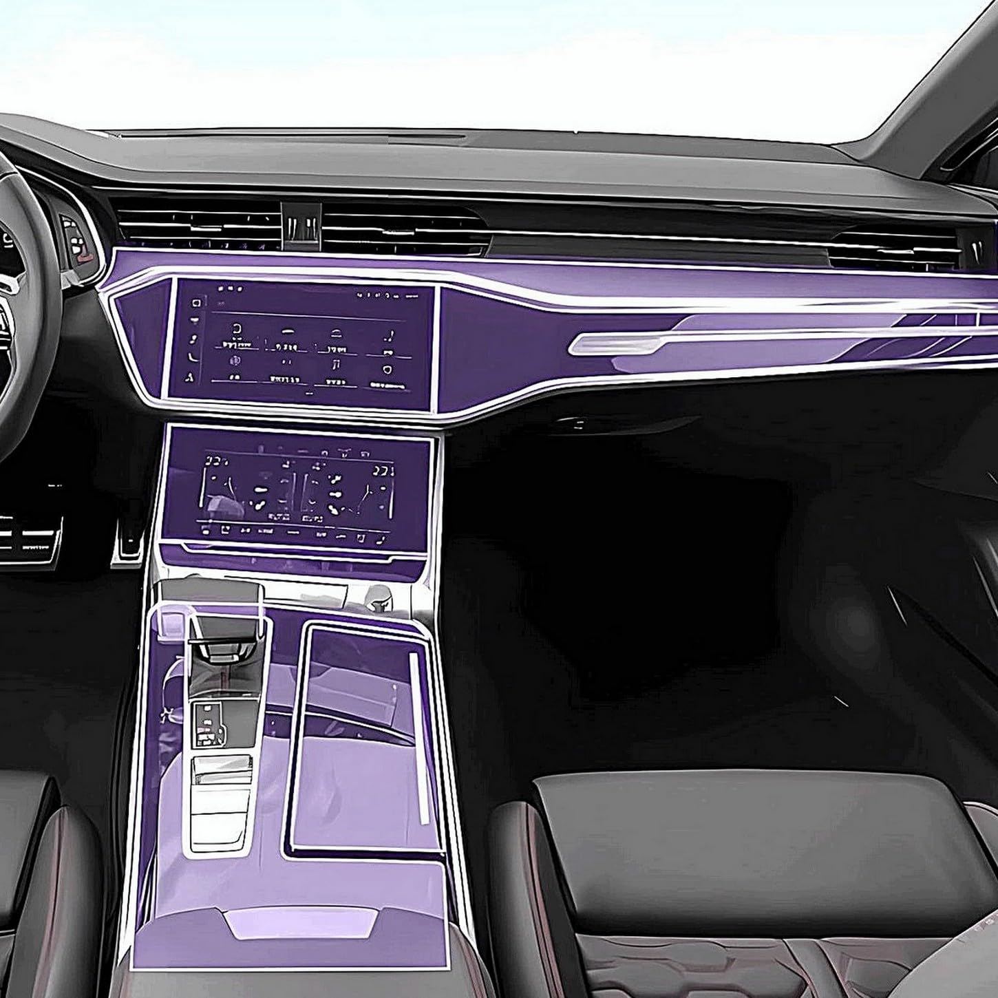 Película protectora pantalla Audi RS7 protector antiarañazos consola central S7 LHD