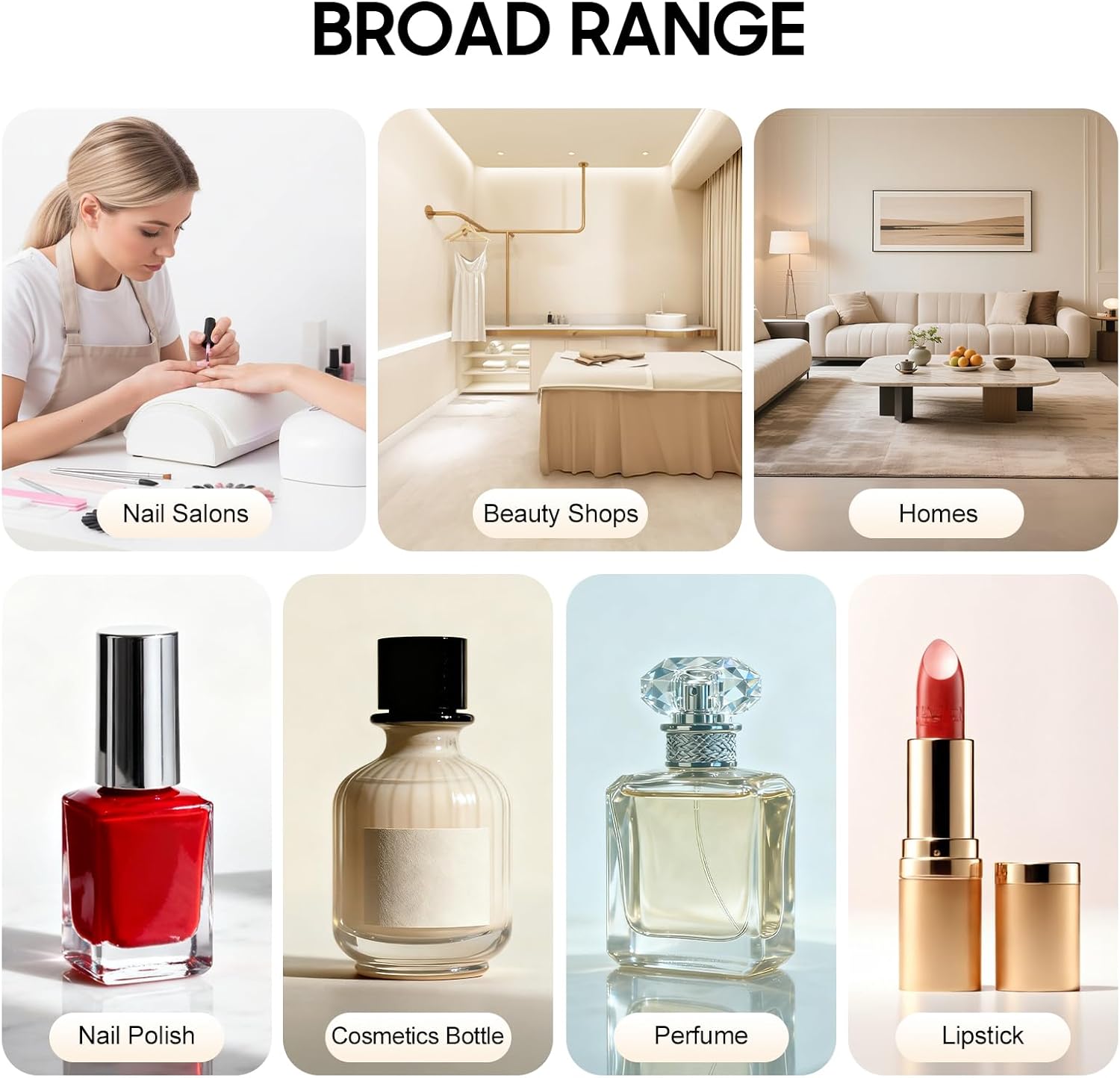 Elegant Gold Wall Mounted Nail Polish Rack - Set of 6 Triangular Cosmetic Display Shelves for Essential Oil Bottles, Organize Your Lipsticks and Perfumes in Style at Home or Salon (White)