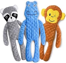 SHARLOVY Squeaky Dog Toys for Large Dogs, Crinkle Puppy Teething Toys to Keep Them Busy, Long Lasting Plush Interactive Chews for Chewers