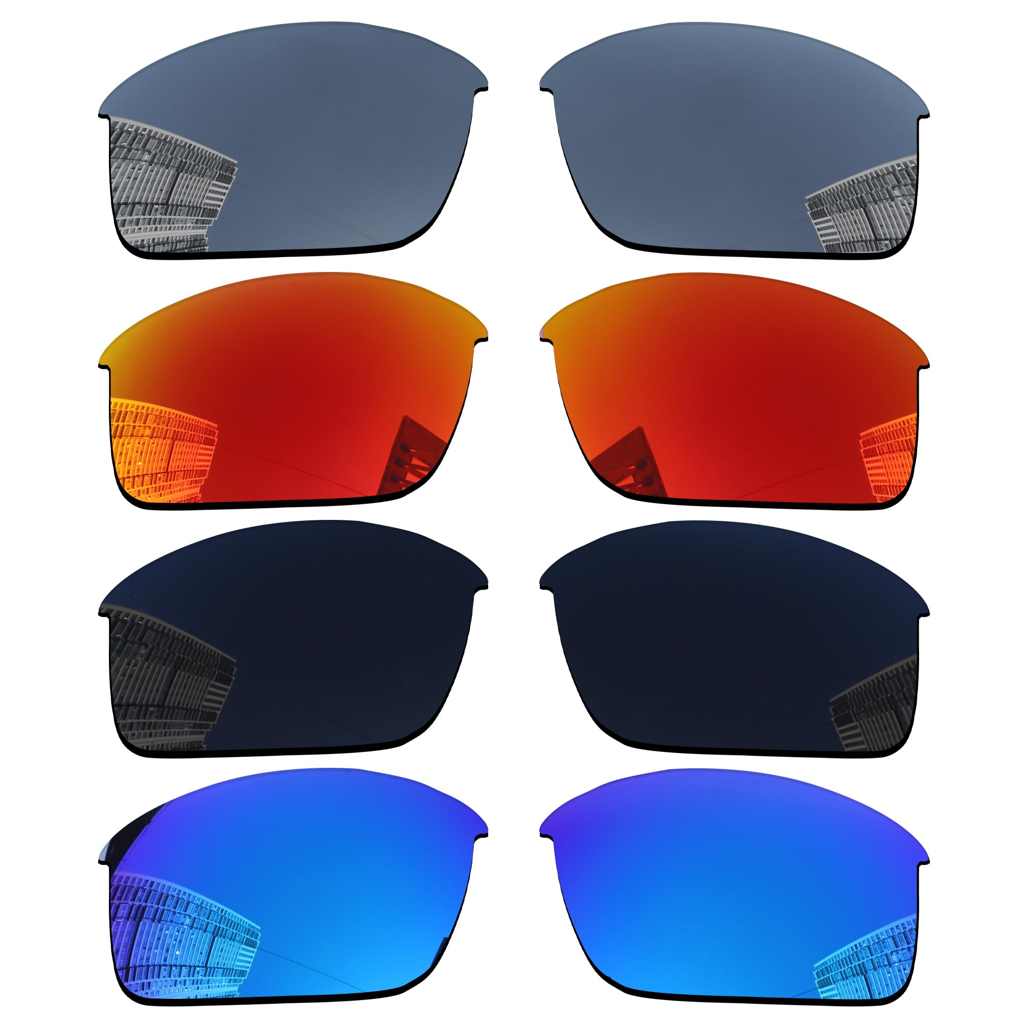 Acefrog Lot de 4 paires de verres polarisés de rechange pour lunettes de soleil Oakley Bottle Rocket OO9164, parfaitement ajustées, incassables, anti-rayures, Multicolore, taille unique