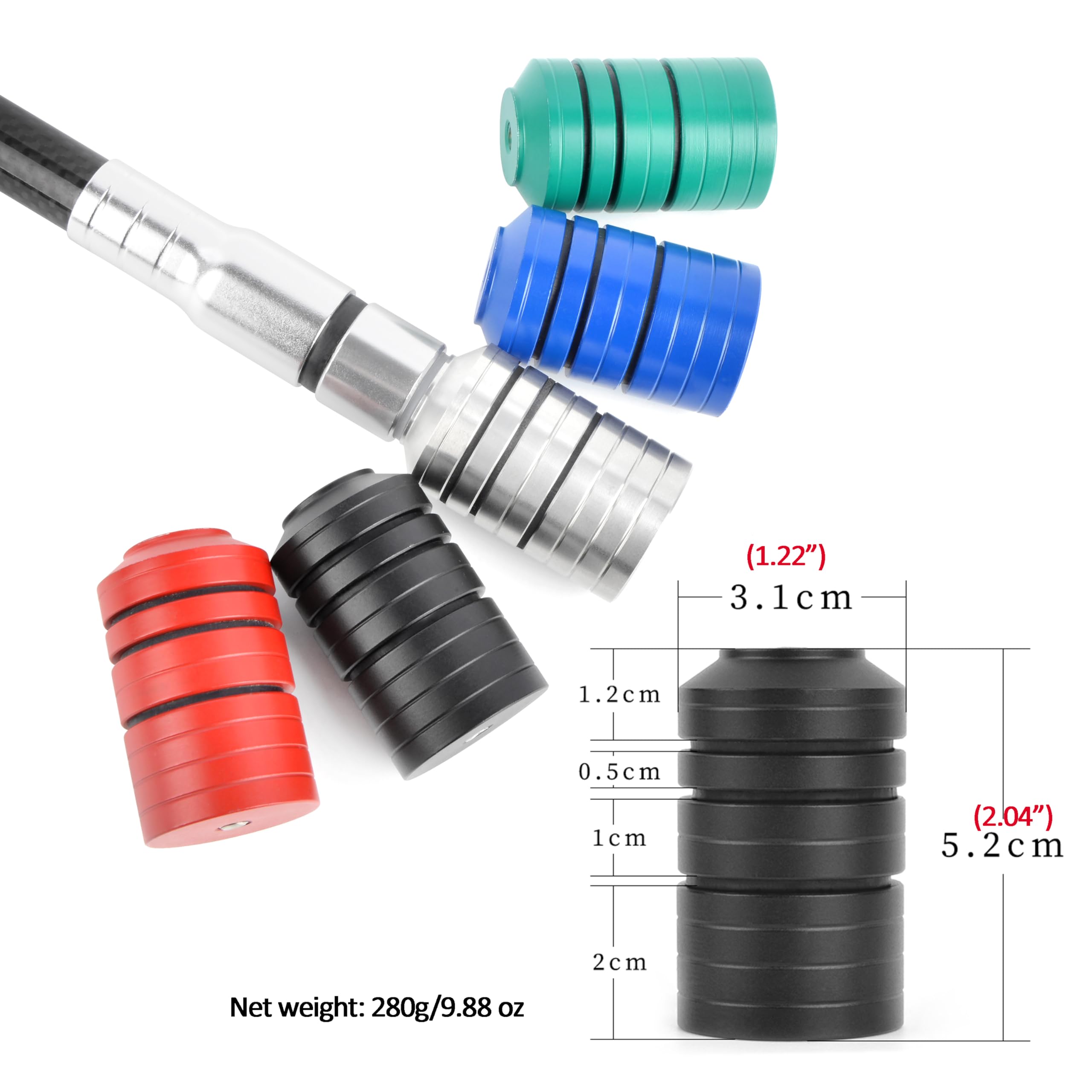 Kit Stabilisateur D'arc Avec Poids Réglables - Pour Arc Composite Ou Classique | Réduit Les Vibrations, Améliore La Précision - 2
