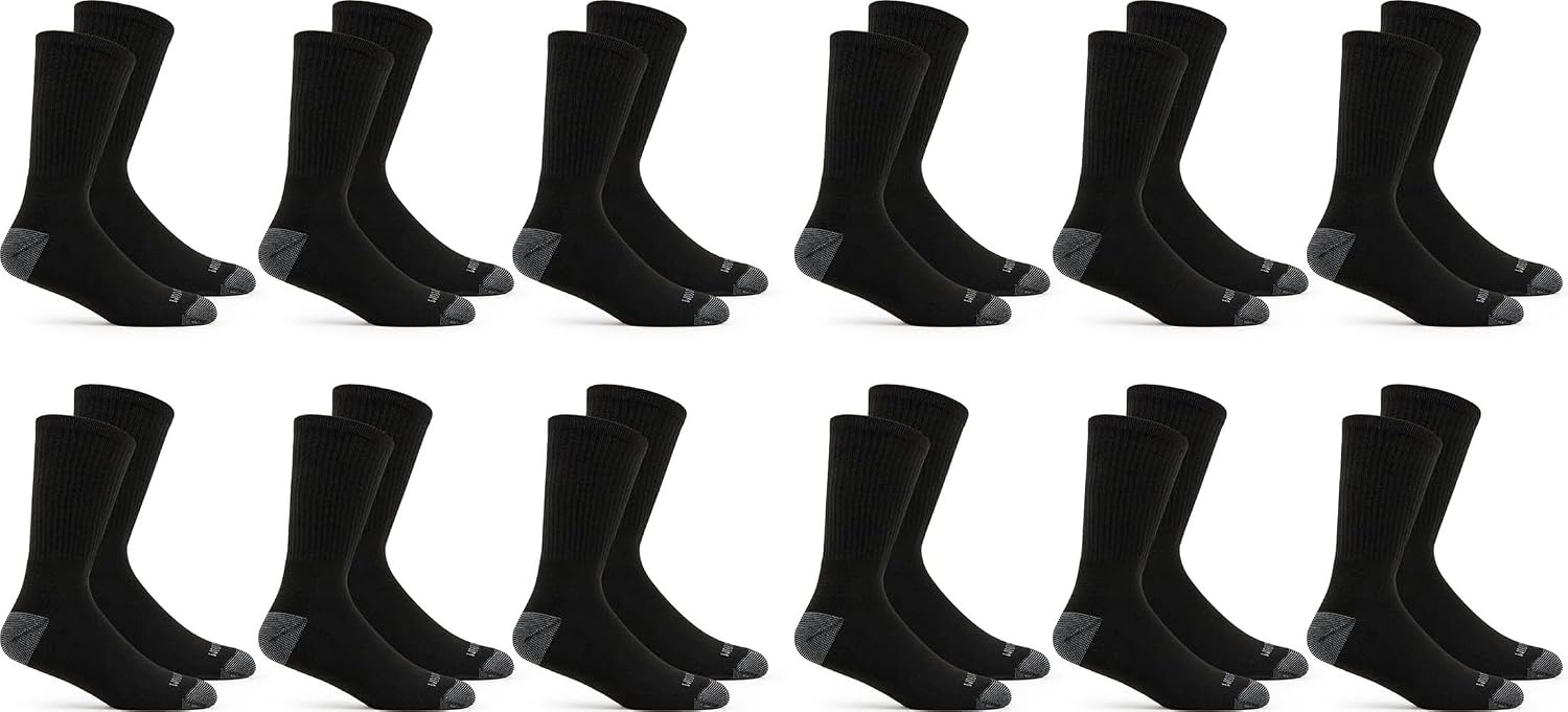 Fruit of the Loom Men's Dual Defense Crew Socks (12-Pack)