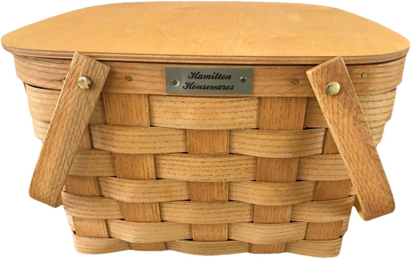 Pie Carrier Basket - 2 Pie Basket with Lid and Tray - Made in USA