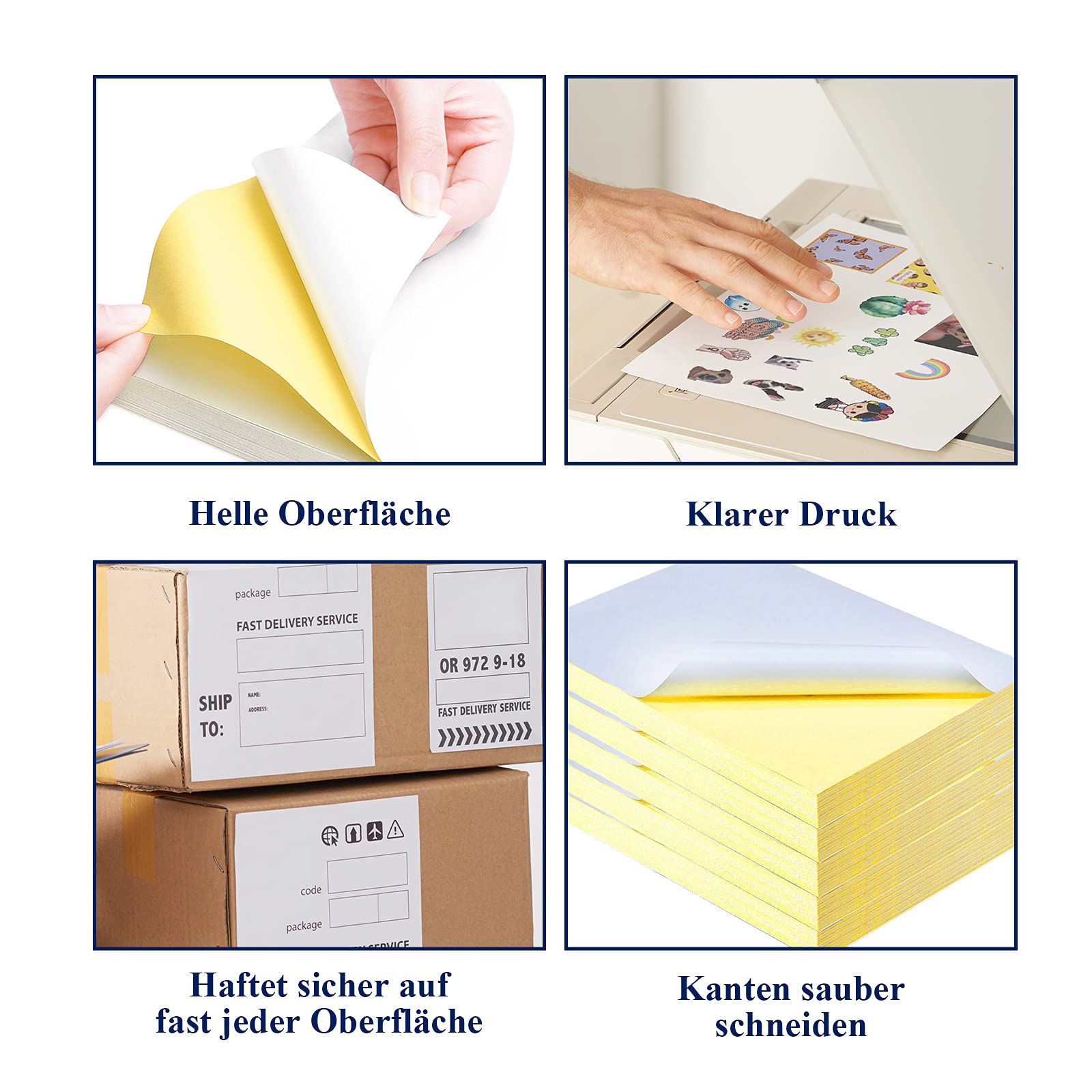 Impresora Pegatinas Etiquetas A4 Para Imprimir Etiquetas Autoadhesivas 100 Hojas