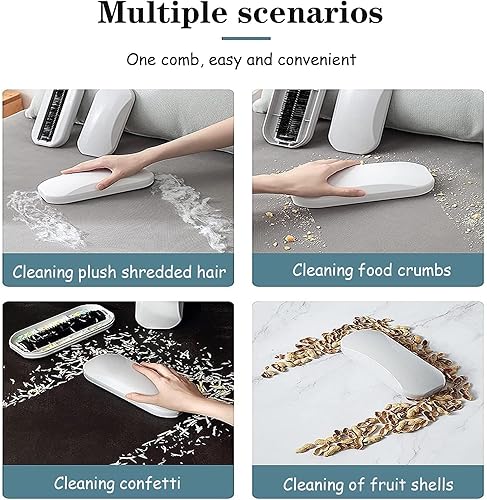 Miniatura 3 de Onecheer Barredora multifuncional de migas de mesa, práctico cepillo de barrido de cama rodante, removedor de polvo de piso, cepillo de limpieza