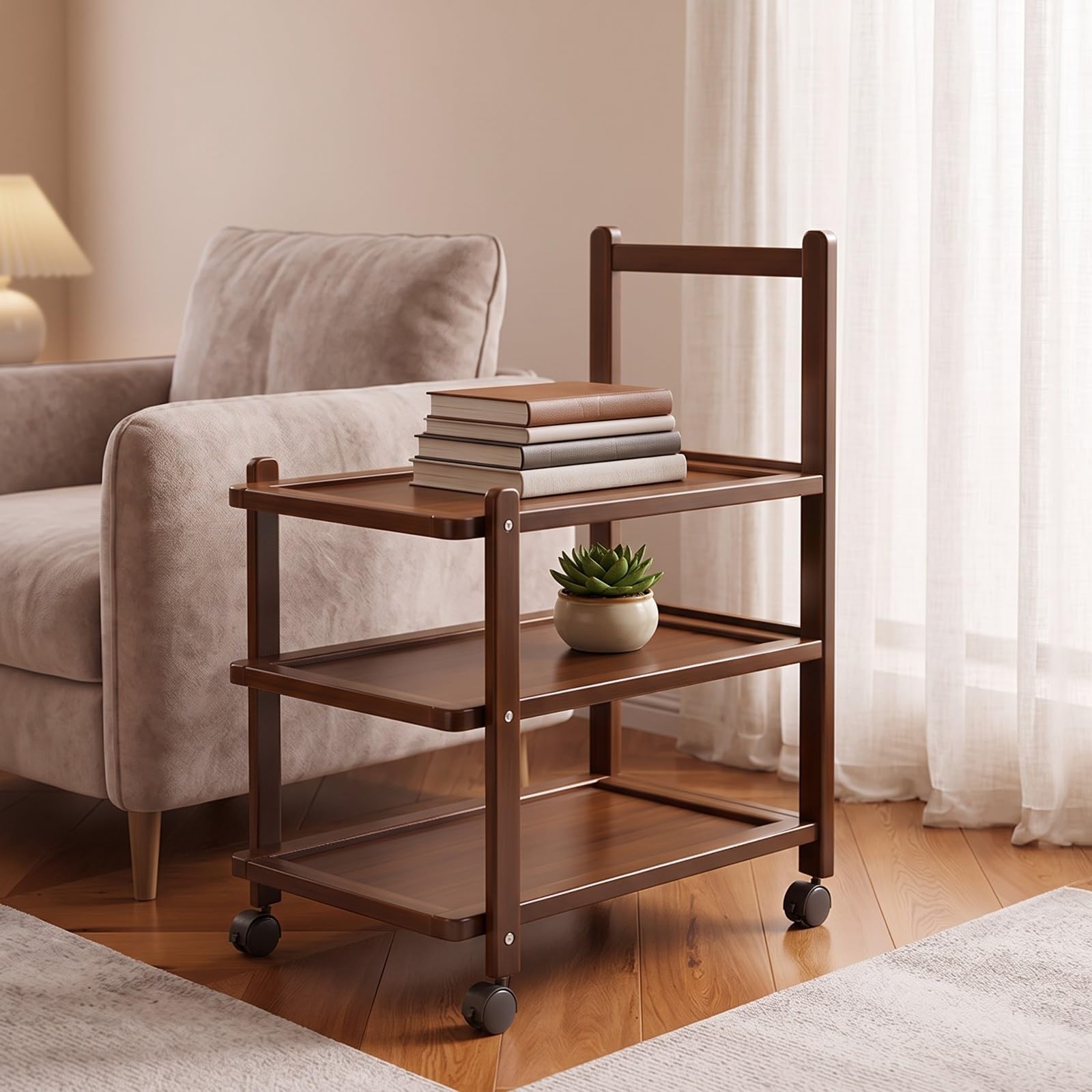 MagiDeal Carrello Salvaspazio con Ruote, 50CM, A Tre Livelli