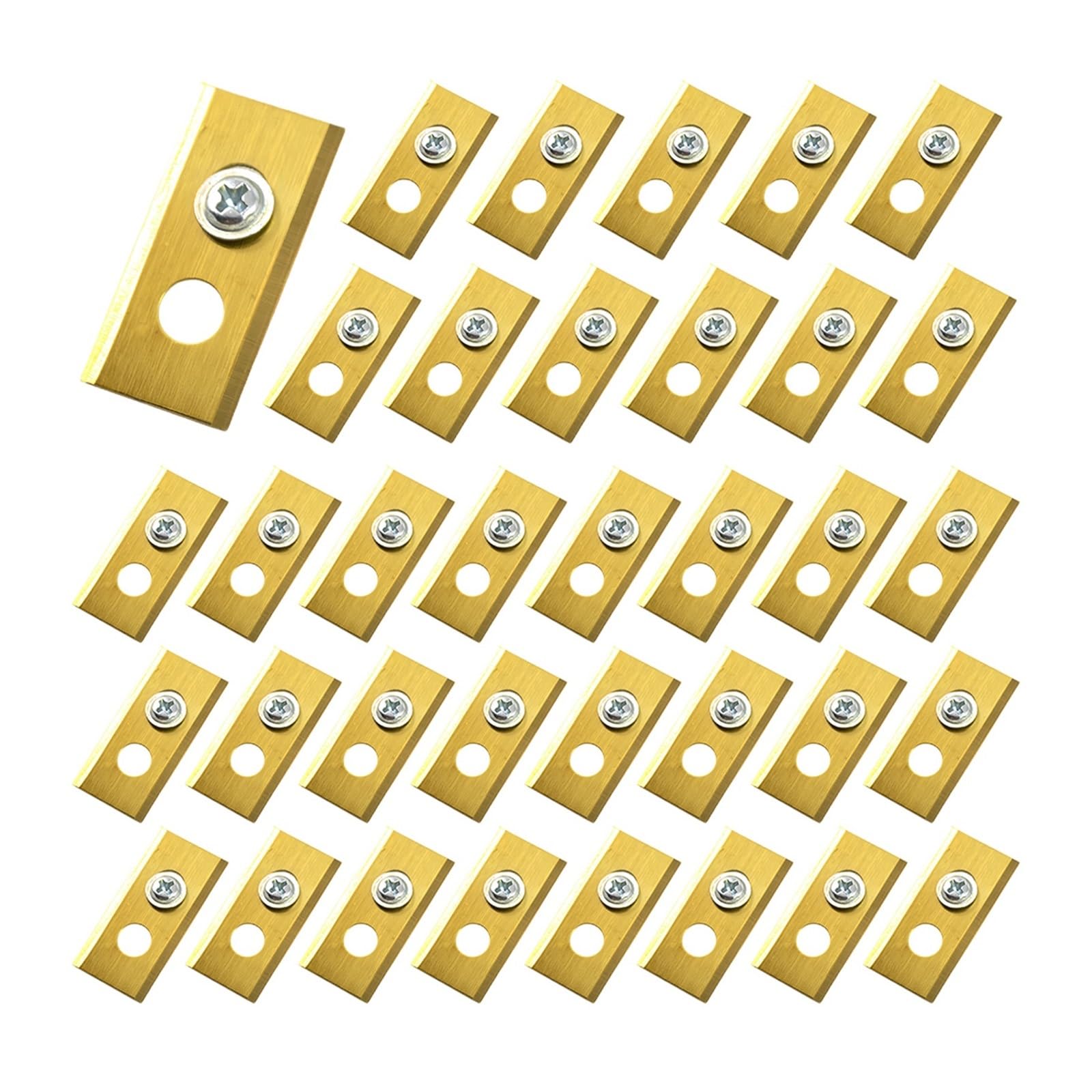 Lama for Tosaerba 30-60 Pezzi Lame di Ricambio Lama for Tosaerba Design A 2 Fori Compatibile con Mammotion Luba Robot(Gold-36PCS)