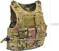 Vista 5 de FixtureDisplays® Chaleco ajustable de Airsoft Paintball Chaleco Chaleco 20-24" H, Hasta 50" Circunferencia de la Cintura 16939NEW-NPF