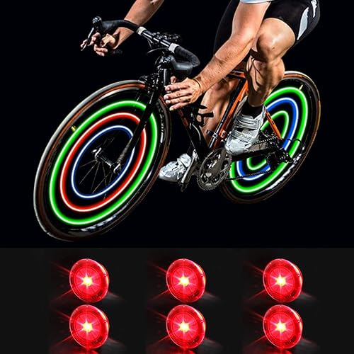 Luces para rayos de rueda de bicicleta con pilas incluidas, luces impermeables para ciclismo seguro, modernas, fáciles de instalar