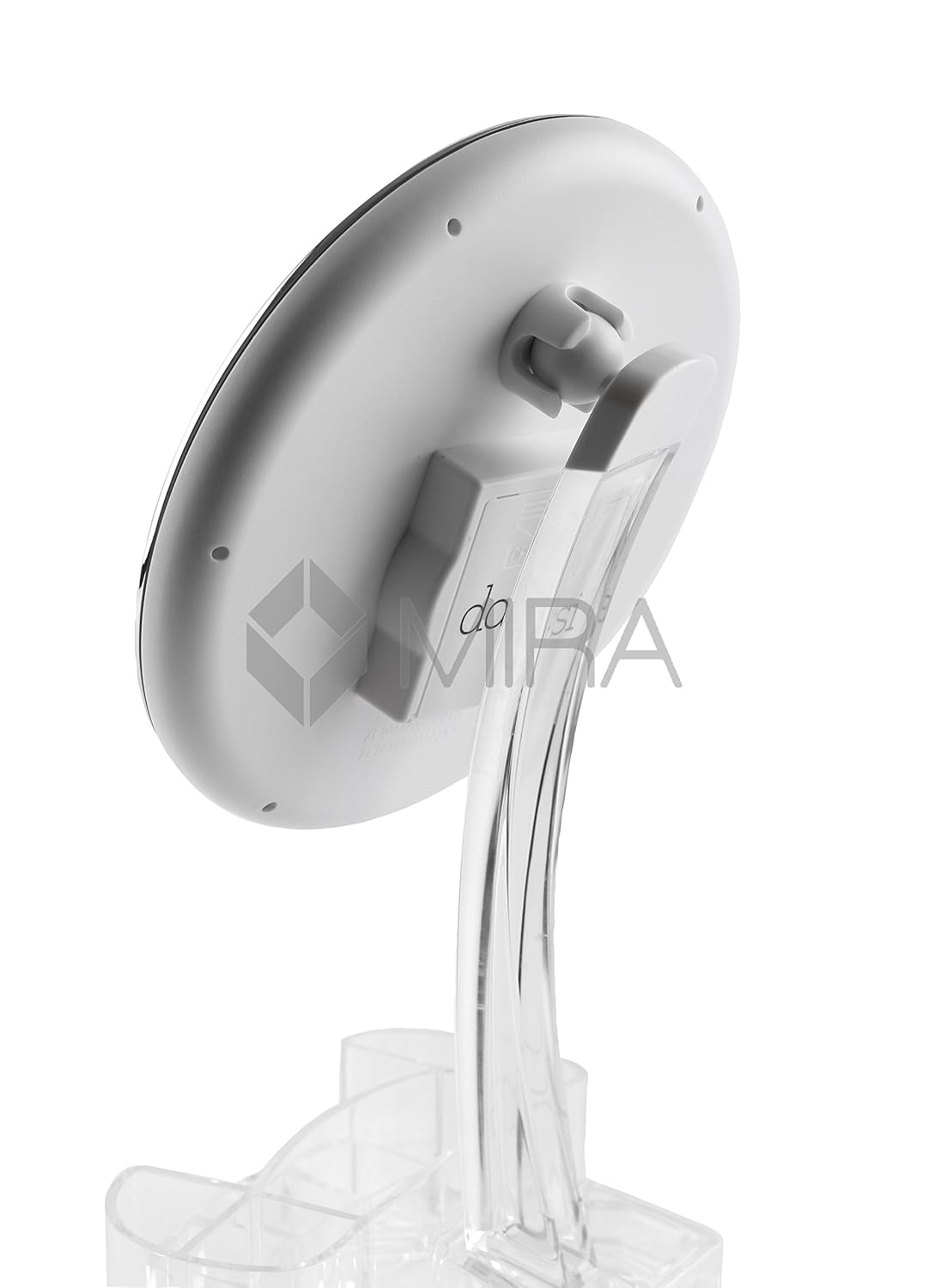 daisi Magnifying Lighted Makeup Mirror with Cosmetic Organizer Base | 7X Magnification, LED Lighted Free Standing Bathroom Mirror for Vanity, Desk or Tabletop